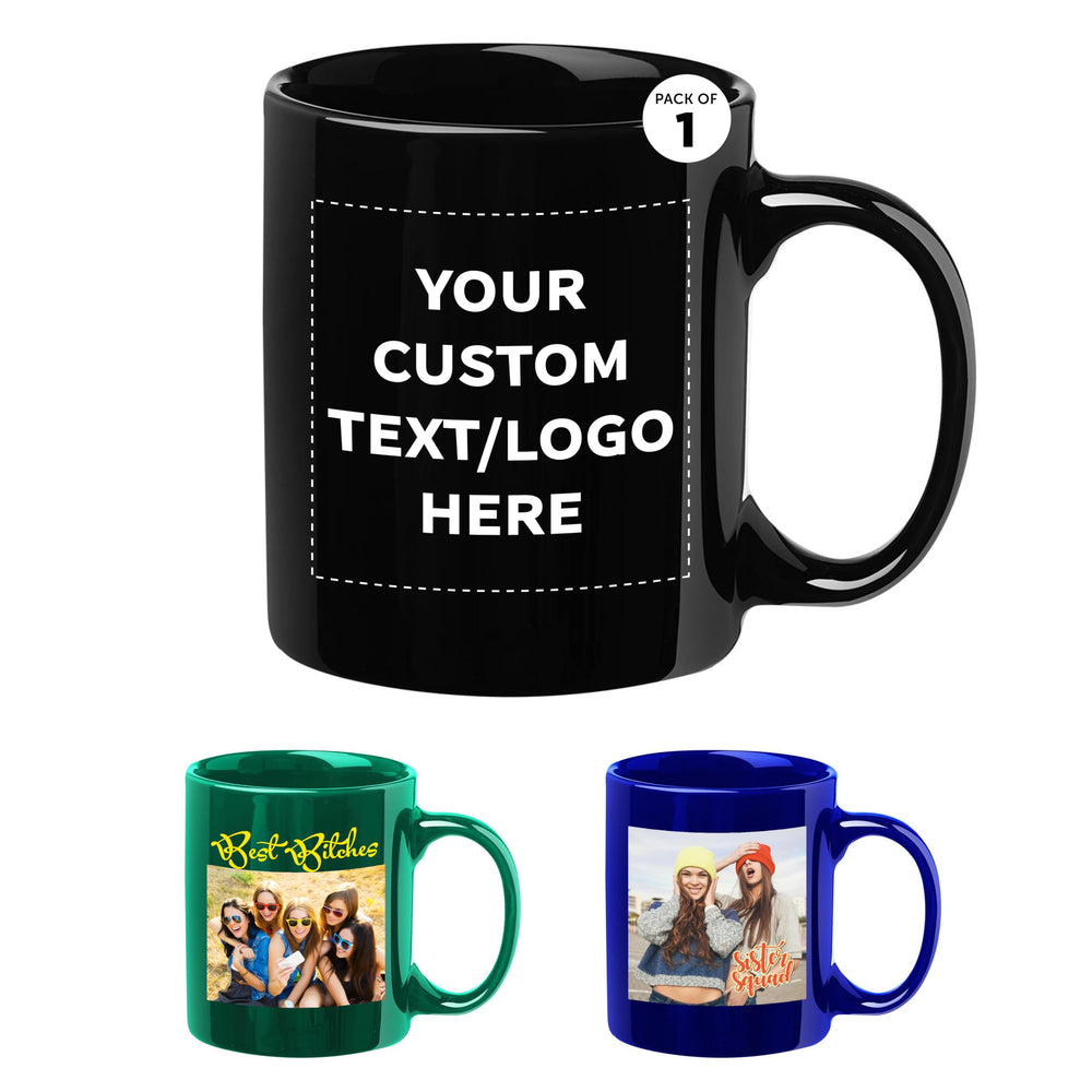 Father’s Day Custom Ceramic Coffee Mugs 11 oz. Set of 10/50/100, Personalized Bulk Pack - Coffee Cup Set, Iced Coffee Cup, Gaming Mug for Dad - White