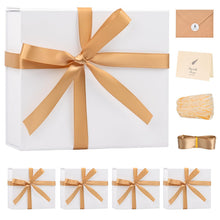 LIFELUM Gift Box 13.5''x10''x4'' Large Gifts Box with Magnetic Lids Black Gift Boxes for Father's Day graduation gifts Contains Card, Ribbon, Filler