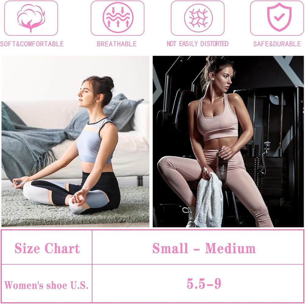 loudashuaiqi Grip Pilates Socks Non Slip Athletic Yoga Socks with Grips for Women Grippy socks for Hospital Workout Barre