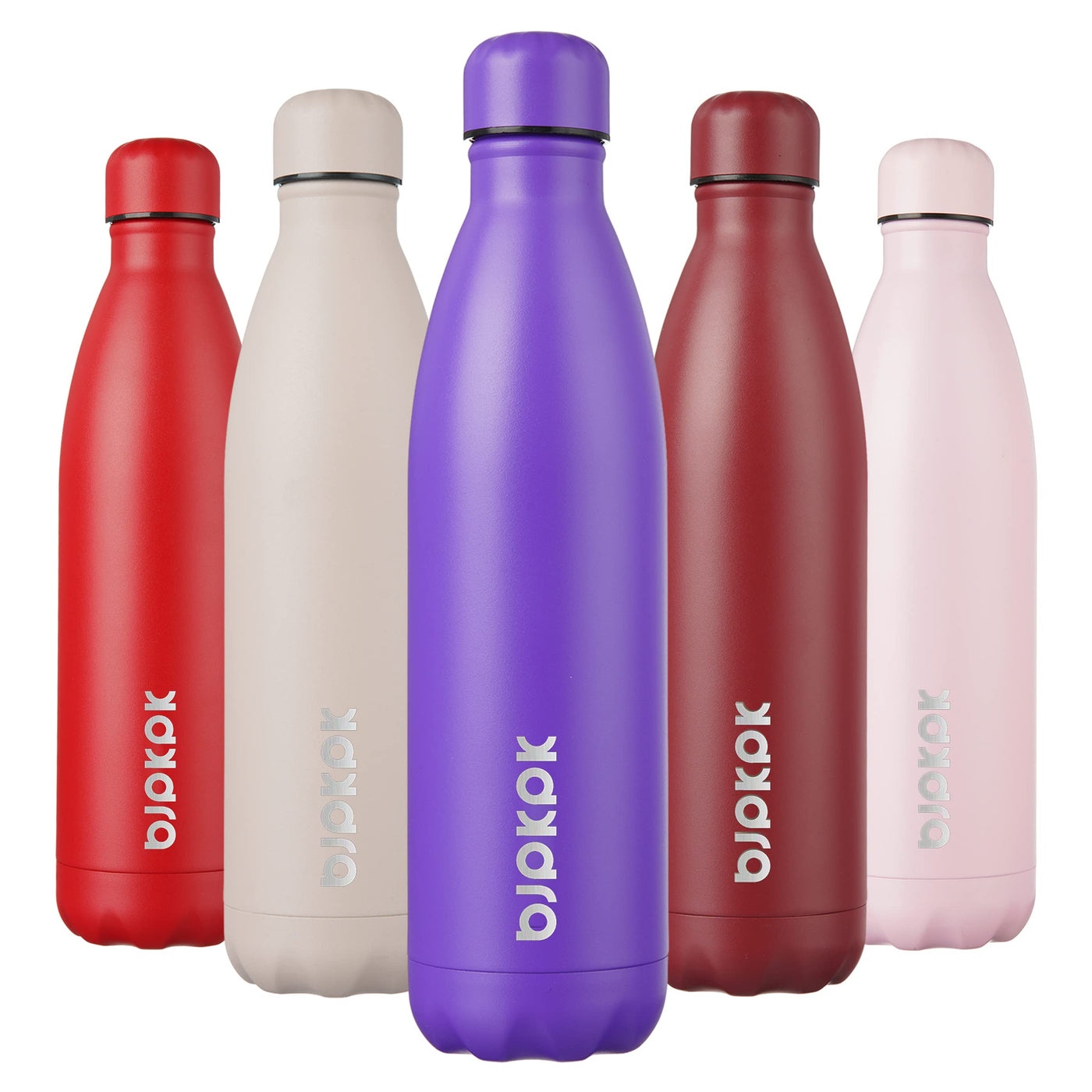 BJPKPK 17oz Insulated Water Bottles Stainless Steel Sports Water Bottles Keep Cold and Hot for Travel Dishwasher Safe,Olive Green