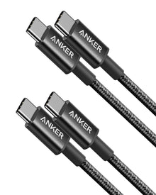 Anker USB C to USB C Cable, Type-C 60W Fast Charging Cable (6 FT, 2Pack) for iPhone 17 Series, iPad mini 6 and More (Black)
