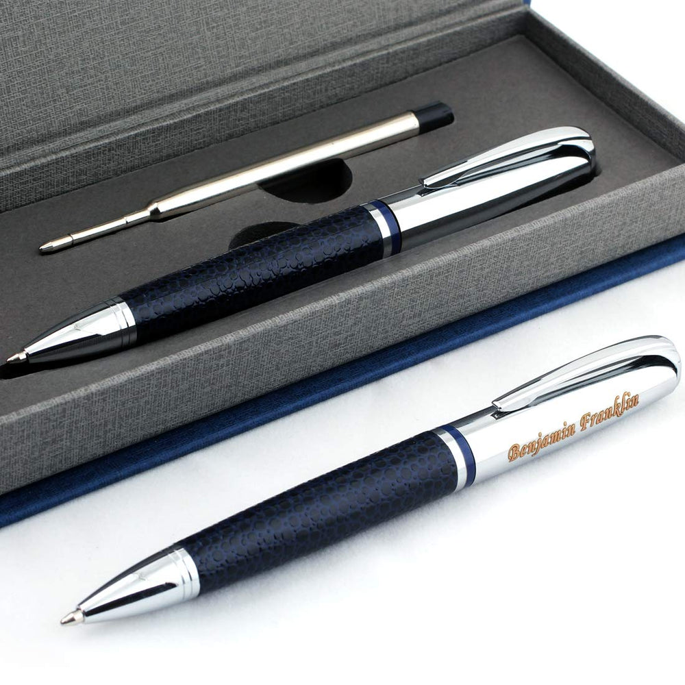Custom Engraved Pen & Money Clip Wallet Gift Set – Personalized Ballpoint Pen with Refill, Luxury Gift Box for Men
