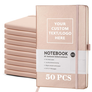 Personalized Notebook-Can Customize Logo/Text/Image, Customizable A5 Journal Notebook Daily Journals For Writing-192 Lined Pages 8.5 x 5.71 Inch,Black