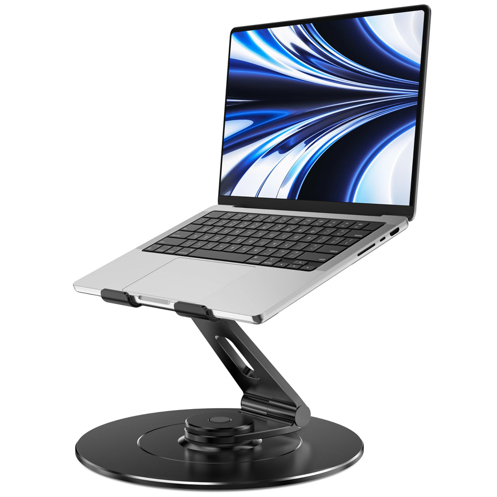 LOXP Adjustable Laptop Stand for Desk, Metal Foldable Laptop Riser Holder, Portable Ventilated Cooling Desk Book Shelf, Ergonomic Computer Notebook Stand Compatible with 10-15.6" Laptops