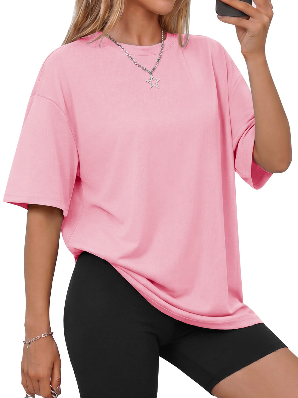 GAYHAY Oversized Tshirts for Women - Spring Summer Workout Clothes Short Sleeve Tops Crew Neck Tee Shirts Fashion Casual 2026
