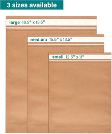 Elementree Small Recyclable Paper Mailers - 11" x 12.5" - 50 Count - Brown Expandable Envelopes & Shipping Bags - Made in the USA - Double-Walled Kraft Paper (00955)