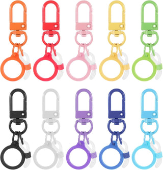 Mini Coloured Pen Clips, 10Pcs Nurse Badge Reel Accessory with Lobster Clasp, Retractable Holder for Nurses, Pen Converter, Silicone Pens Holder for Lanyard, Nurse, Teachers, Office