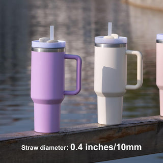 6 Pcs Replacement Straw for Stanley Adventure Quencher 40 oz 30 oz Cup Tumbler,Straws with Cleaning Brush for Stanley Accessories