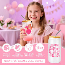 Frerdui 10 Year Old Girl Gifts, 10th Birthday Gifts for Girls, Double Digits Birthday Gift Set for Girls Age 10, Best Gift Ideas for 10 Year Old w/ 16oz Glass Cup, 6 Pcs