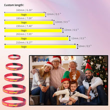 Custom Rubber Bracelets with Text Logo Clipart Customizable Bracelet Personalized 1/2 Inch Silicone Wristbands for Awareness, Events, Support, Promotions