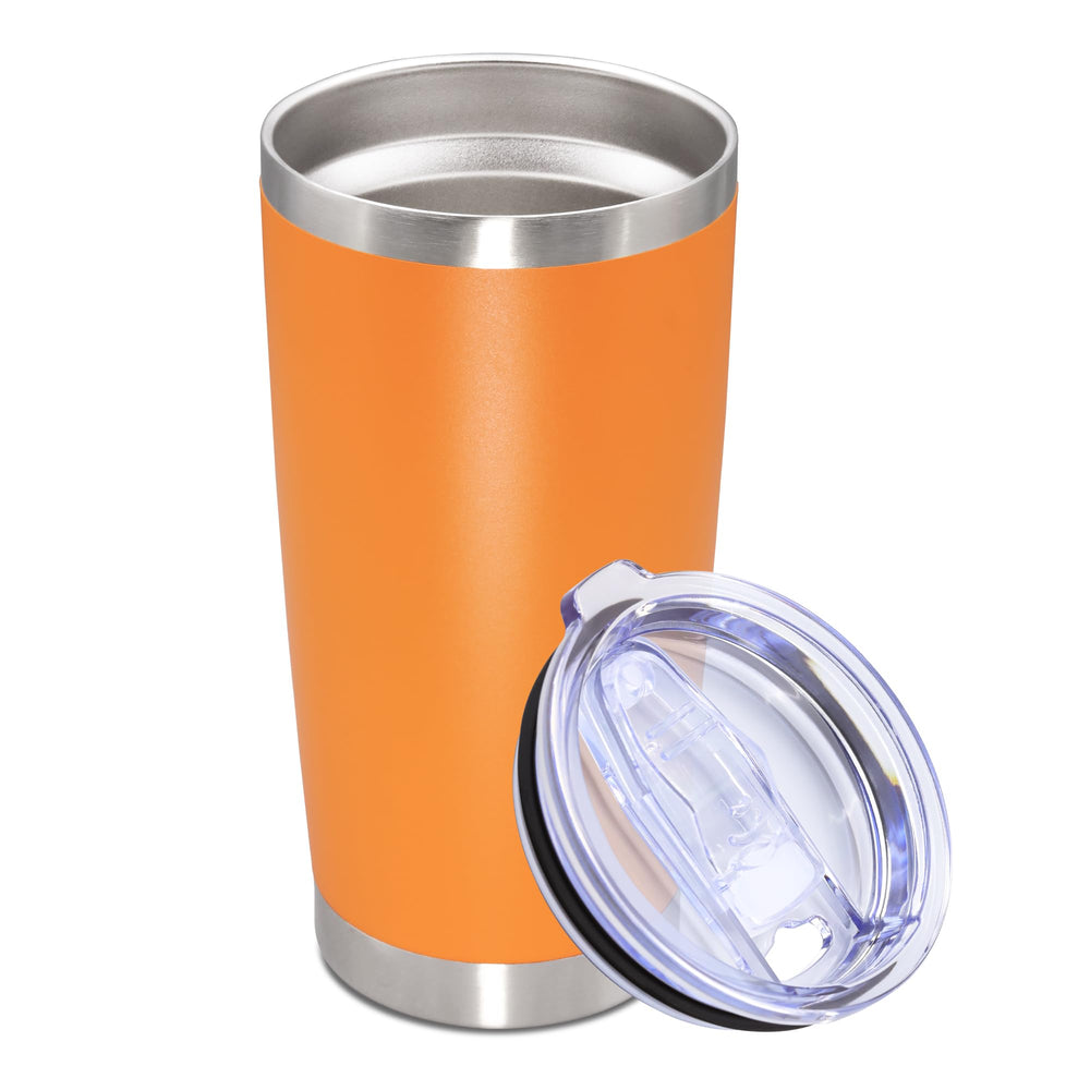 20oz Tumbler Stainless Steel Tumbler Cup with Lid Vacuum Insulated Double Wall Travel Mug, Durable Powder Coated Travel Coffee Tumbler Mug for Hot & Cold Drinks, Purple,1 Pack