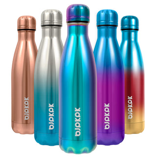 BJPKPK 17oz Insulated Water Bottles Stainless Steel Sports Water Bottles Keep Cold and Hot for Travel Dishwasher Safe,Olive Green
