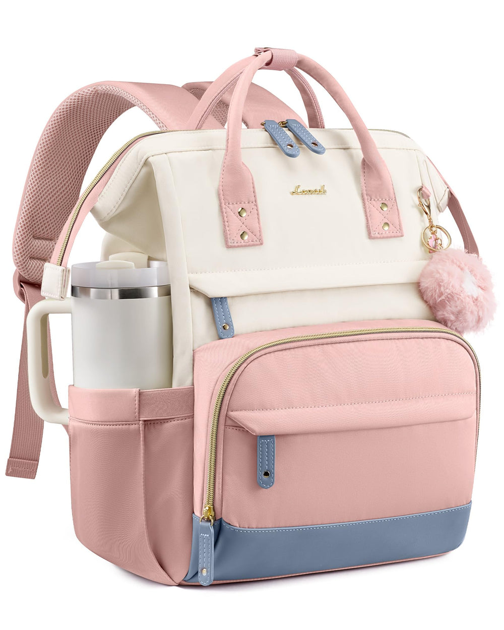 LOVEVOOK Laptop Backpack for Women, 15.6 Inch Work Business Backpacks Purse With Large Capacity, Waterproof Nurse Bag College Bookbag for School, Waterproof Casual Daypack for Travel