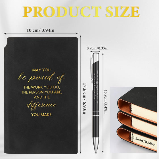 Colarr 40 Pcs Appreciation Gifts Bulk Inspirational PU Leather Notebook Journal & Pen Set Thank You Gifts for Staff, Employees, Coworkers, Nurses(Black,May You) - hover image