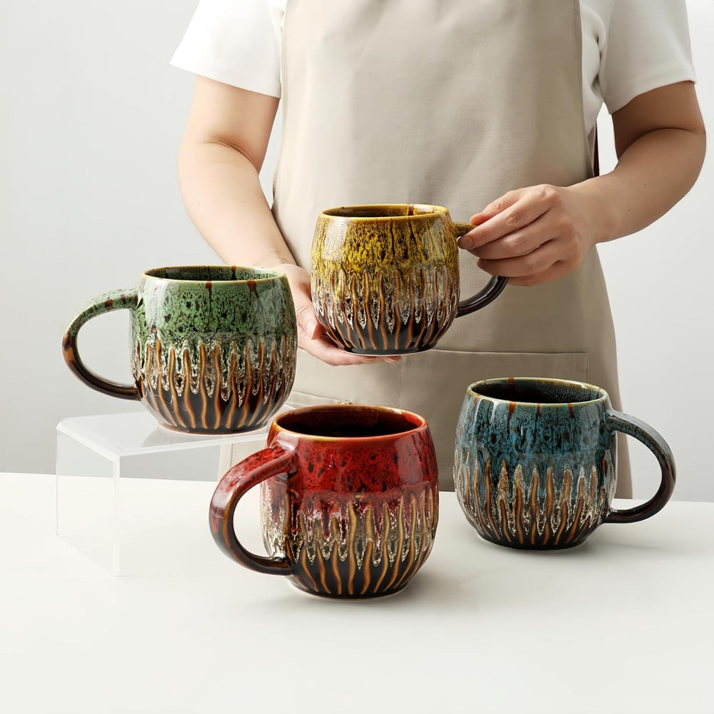 Large Ceramic Coffee Mug - 20oz Big Tea Cup, Red | Large Tea Mug, Microwave Safe, Dishwasher Safe