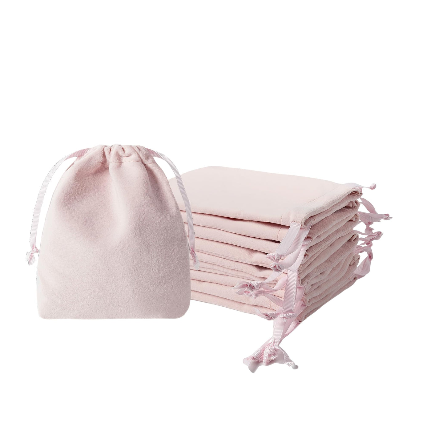 QIANF 12pcs Navy Velvet Drawstring Bags 3x4 inches Small Velvet Cloth Gift Bags Jewelry Pouches for Storage Wedding Party Favor Christmas