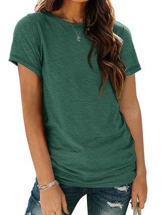 AUTOMET Women's Short Sleeve Shirts Summer Tops Crew Neck Basic Tees Casual Tshirts