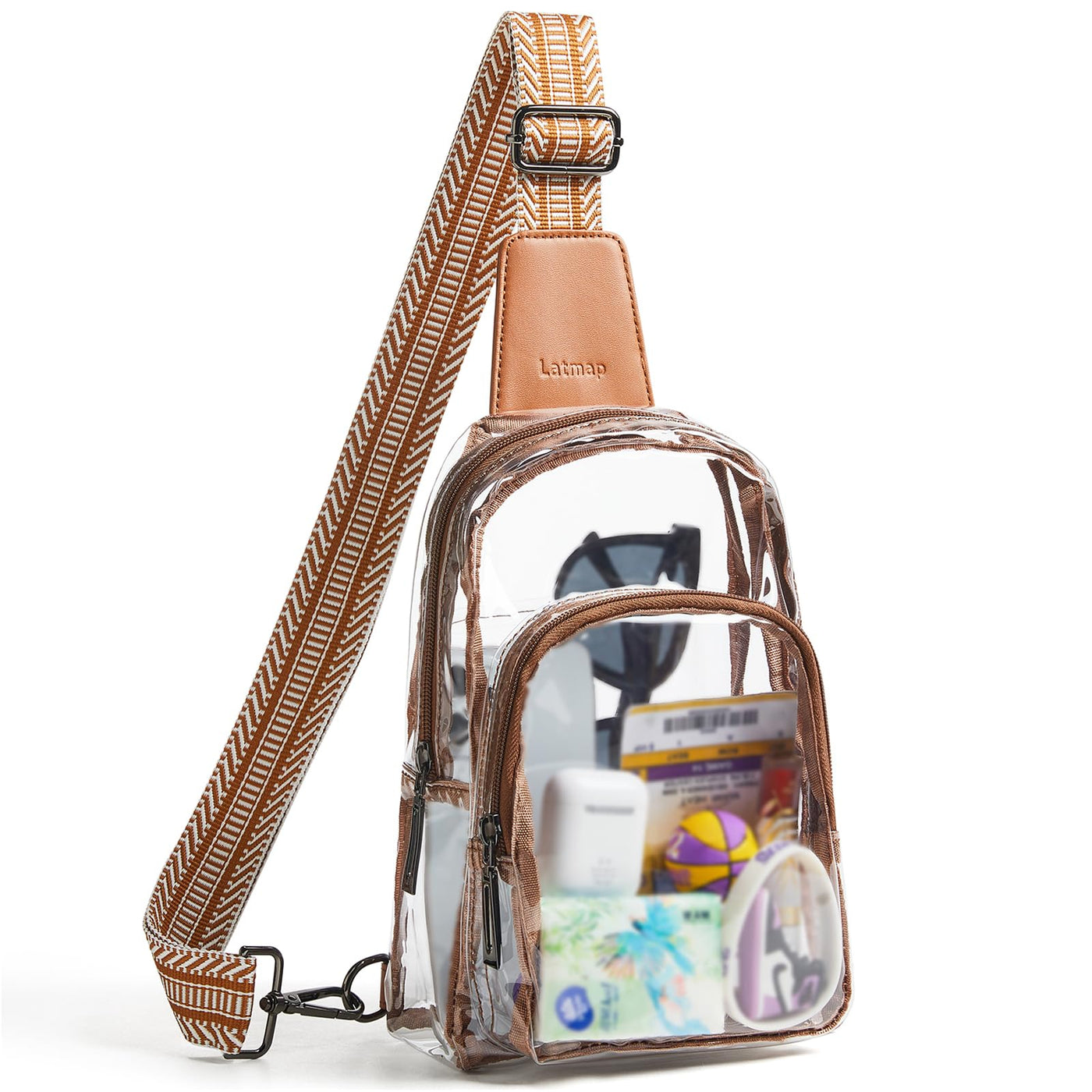 LATMAP Clear Bag for Stadium Events, Clear Purse for Women Stadium Crossbody Bag, Transparent Bag for Concerts Sports