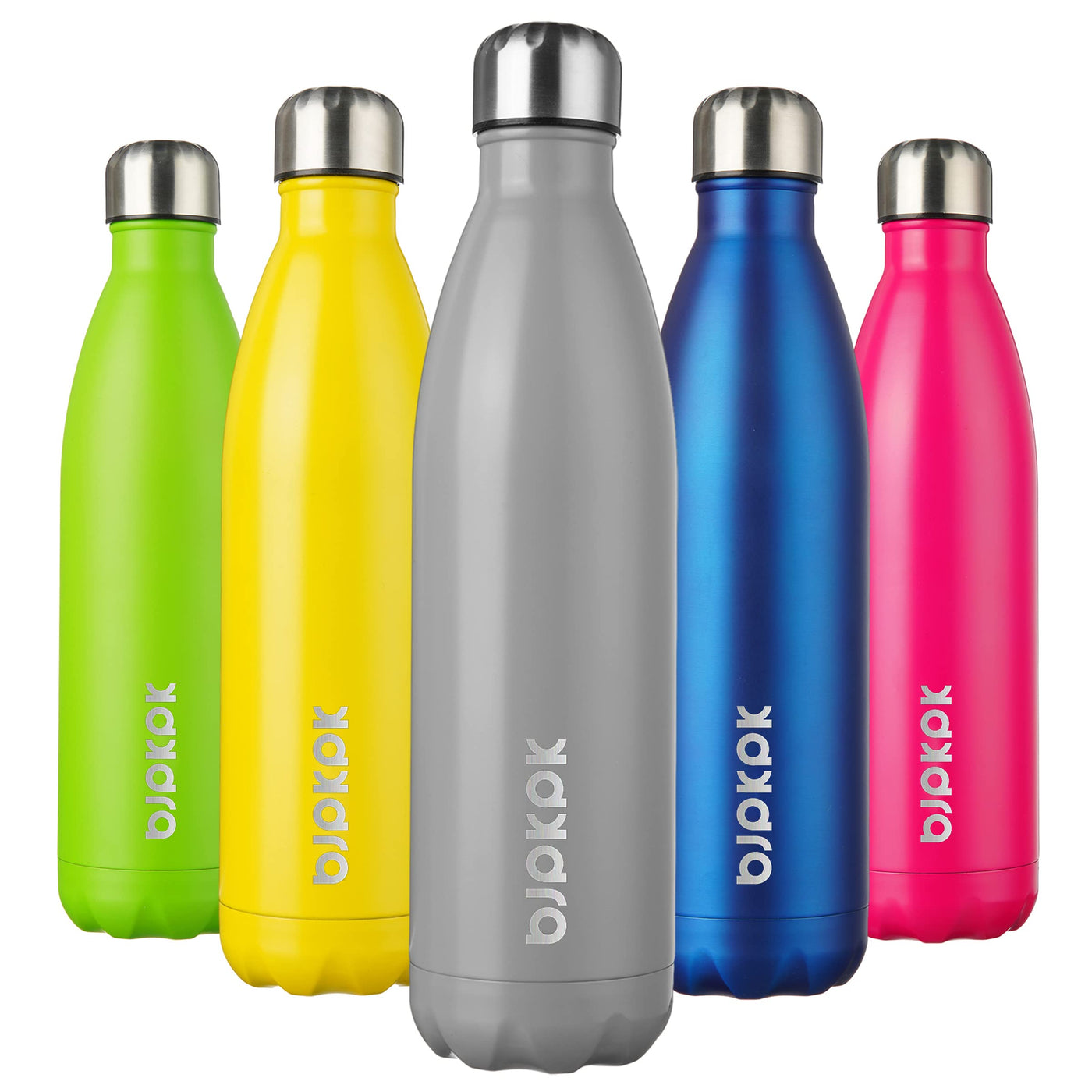 BJPKPK 17oz Insulated Water Bottles Stainless Steel Sports Water Bottles Keep Cold and Hot for Travel Dishwasher Safe,Olive Green