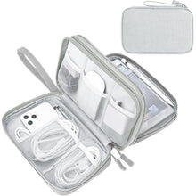 FYY Travel Cable Organizer Pouch Electronic Accessories Carry Case Portable Waterproof Double Layers All-in-One Storage Bag for Cord, Charger, Phone, Earphone Black