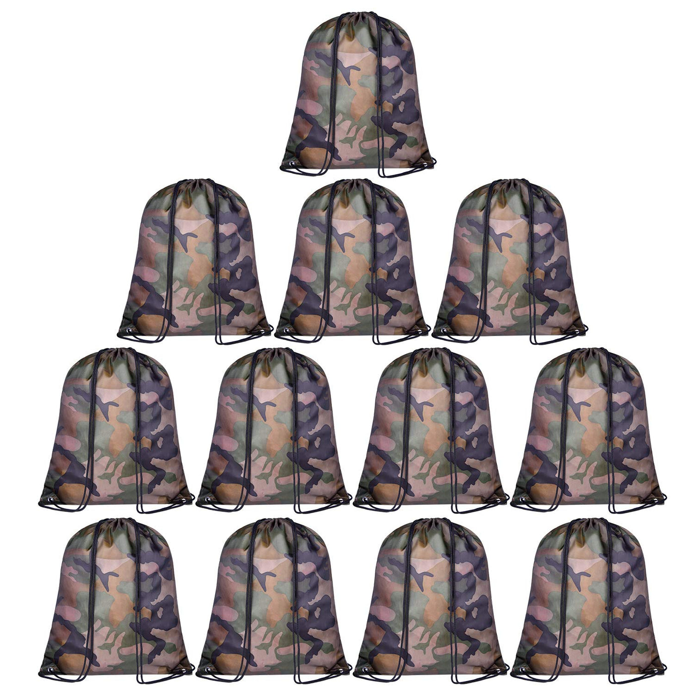KUUQA 2 Pcs Drawstring Backpack Bags Sports Cinch Sack String Backpack Storage Bags for School Gym Traveling (Black)