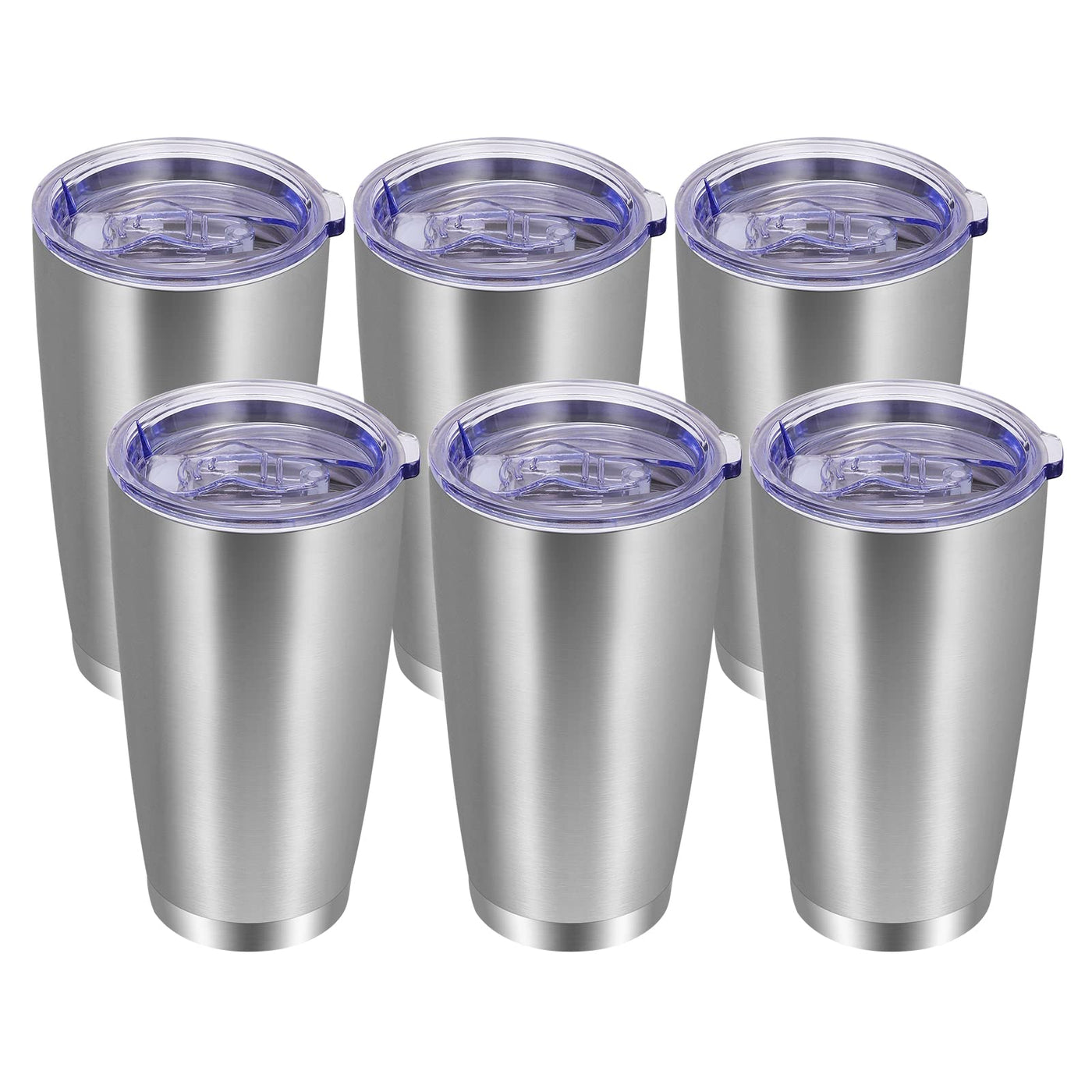 VEGOND 20oz Tumbler with Lid and Straw Stainless Steel Tumbler Cup Vacuum Insulated Double Wall Travel Coffee Mug Powder Coated Coffee Cup, Blue, 1 Pack