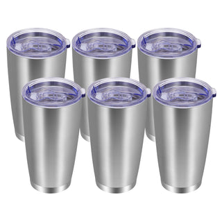 VEGOND 20oz Tumbler with Lid and Straw Stainless Steel Tumbler Cup Vacuum Insulated Double Wall Travel Coffee Mug Powder Coated Coffee Cup, Blue, 1 Pack