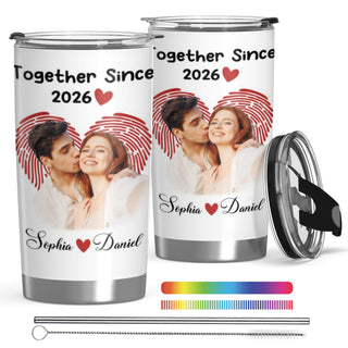 Personalized Tumbler with Photo Text Logo, Made in USA 20 oz Custom Stainless Steel Coffee Mug with Lid, Custom Cup Gift for Dad, Mom, Friends, gift for father's day