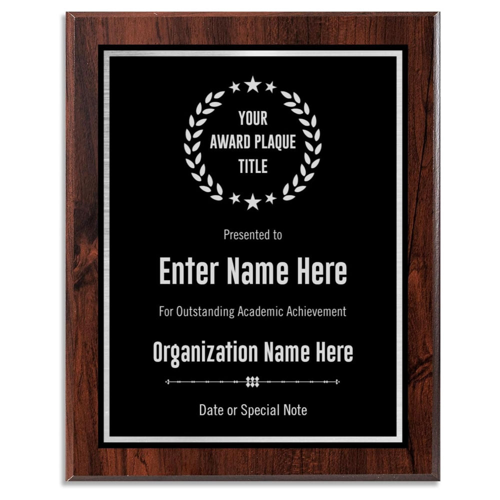 Custom Plaque - Add Title and Text - Award Plaque for Employee of the Month, Perfect as Retirement Plaque, Thank You, Service Recognition and Appreciation Gifts - Personalized Plaque for Men/Women (UV Print Gold/Black Plate, 6" X 8")