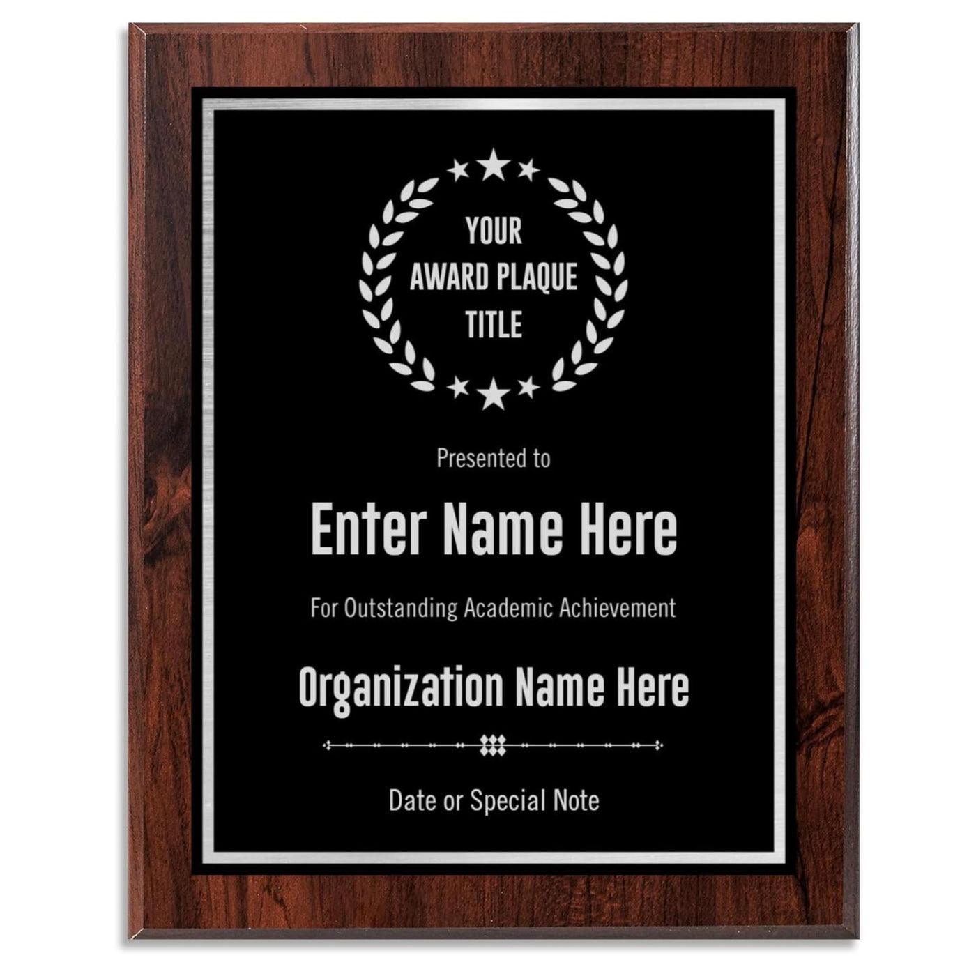 Custom Plaque - Add Title and Text - Award Plaque for Employee of the Month, Perfect as Retirement Plaque, Thank You, Service Recognition and Appreciation Gifts - Personalized Plaque for Men/Women (UV Print Gold/Black Plate, 6" X 8")
