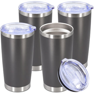 20oz Tumbler Stainless Steel Tumbler Cup with Lid Vacuum Insulated Double Wall Travel Mug, Durable Powder Coated Travel Coffee Tumbler Mug for Hot & Cold Drinks, Purple,1 Pack