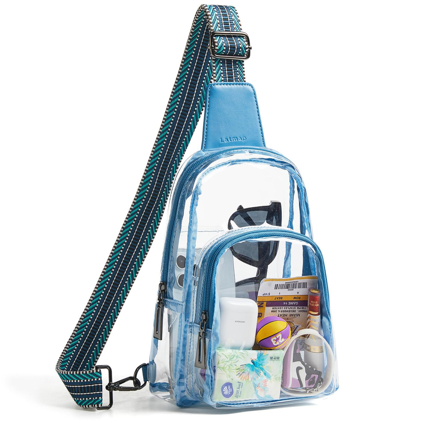 LATMAP Clear Bag for Stadium Events, Clear Purse for Women Stadium Crossbody Bag, Transparent Bag for Concerts Sports