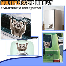 Funny Rocking Raccoon Sticker Decal - Cute Car Window Decal Waterproof Vinyl Sticker, 5.11×4.42 Inch Raccoon Pattern Car Laptop Wall Window Bumper Sticker (1PC)