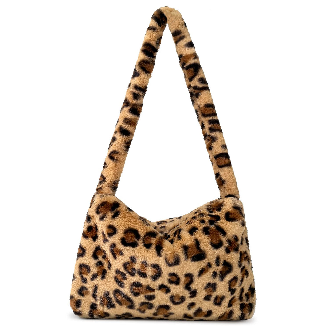 Fuzzy Tote Bag Y2K Fluffy Shoulder Bag Women Furry Purse Large Cute Plush Bag Ladies Faux Fur Bag for Autumn and Winter