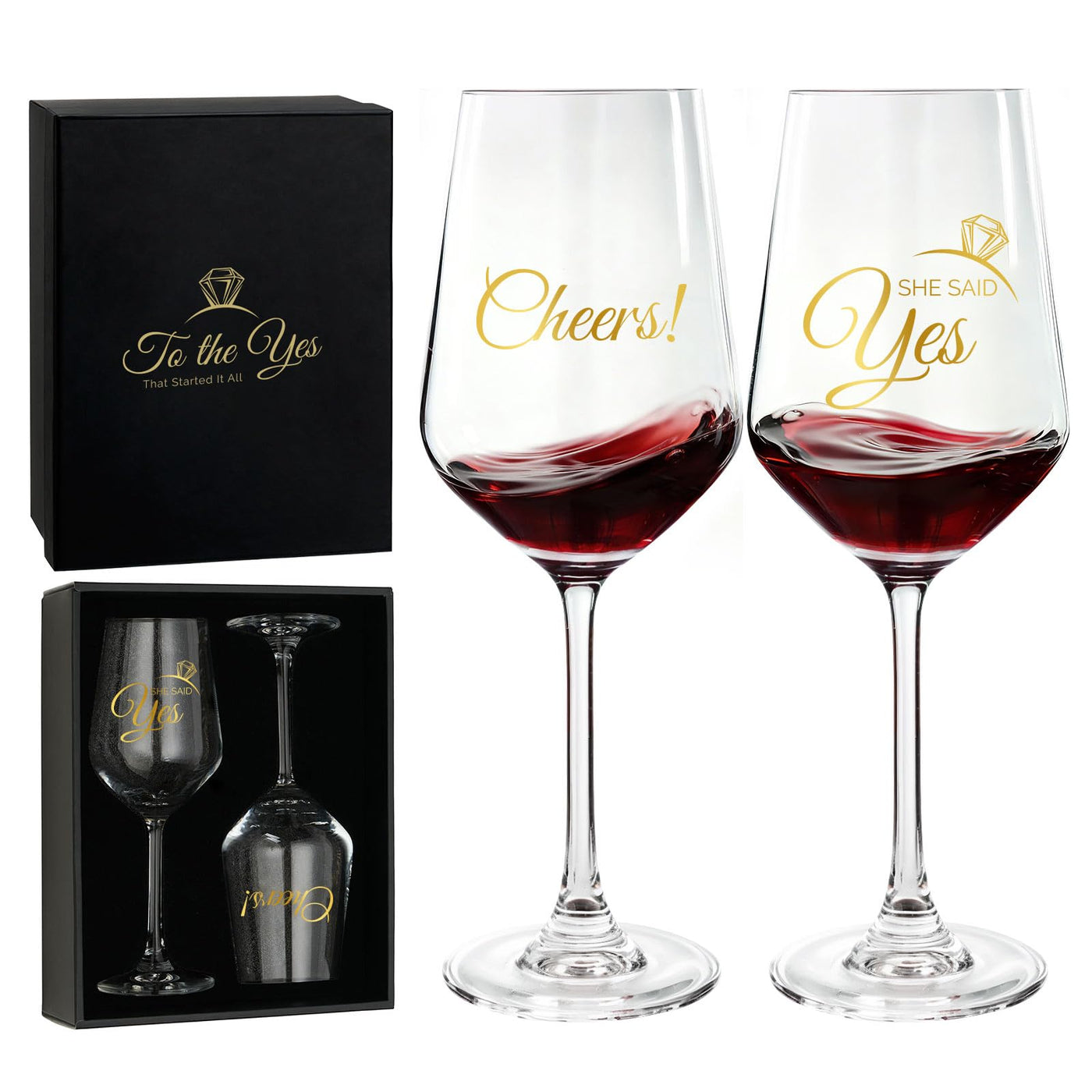Wine Lovers Gifts for Women, Birthday Gifts for Mom Sister Friend Coworker Girlfriend Inspirational Gift Set, Wine Gift Box Set with Tumblers, Ice Cubes
