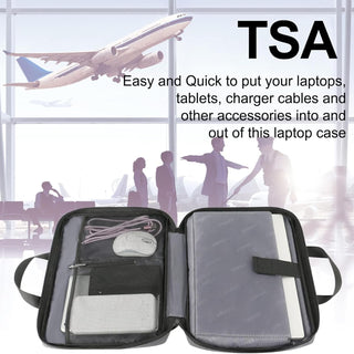 Ytonet Laptop Case, 15.6 inch TSA Laptop Sleeve Computer Bag Water Resistant Computer Case Carrying Cover Compatible for Lenovo, HP, Dell, Asus Notebook, Gifts for Men Women, Grey