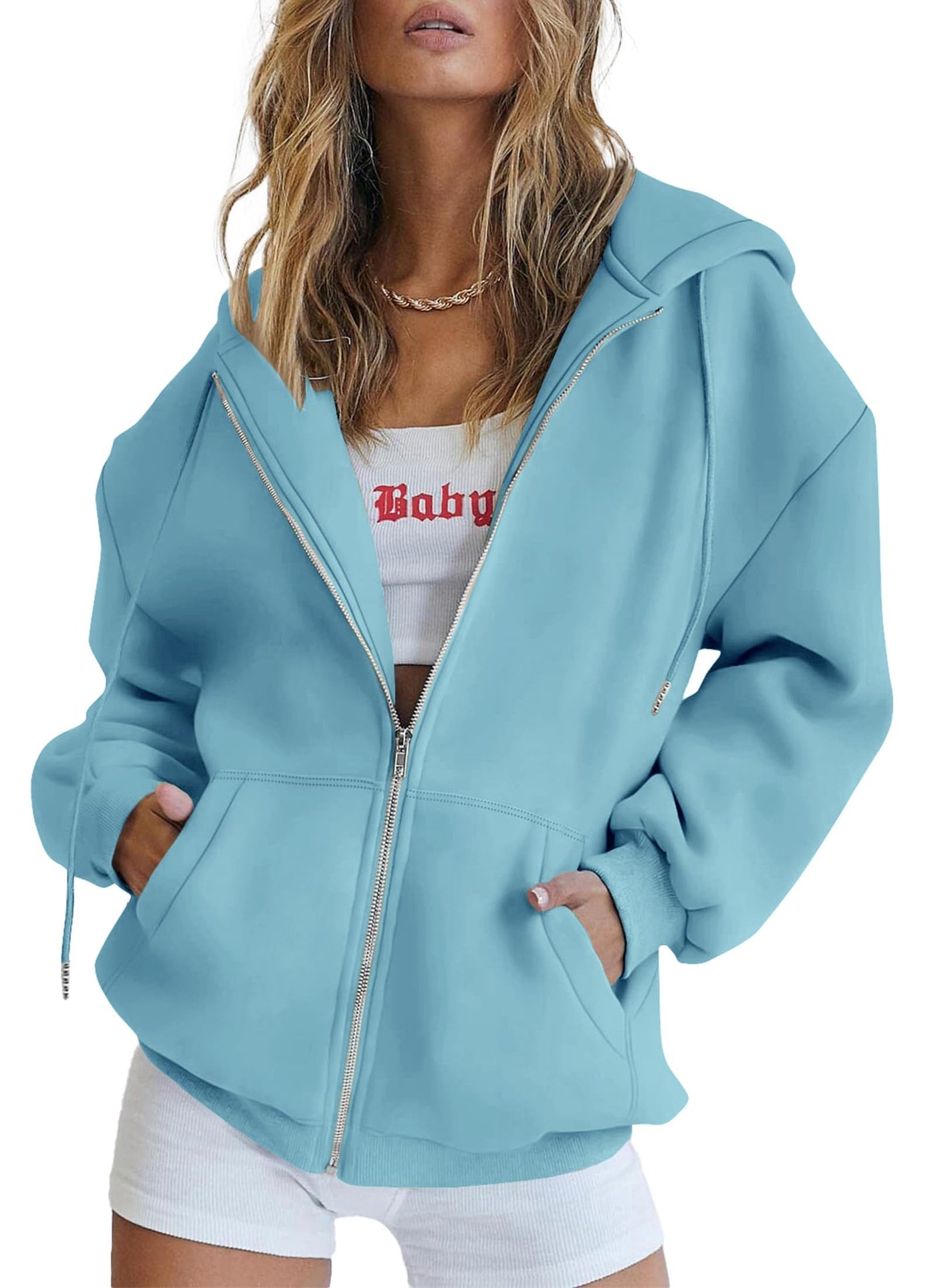 PRETTYGARDEN Women's 2026 Spring Zip Up Y2K Hoodies Casual Long Sleeve Sweatshirts Fall Winter Track Jackets with Pockets