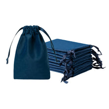 QIANF 12pcs Navy Velvet Drawstring Bags 3x4 inches Small Velvet Cloth Gift Bags Jewelry Pouches for Storage Wedding Party Favor Christmas