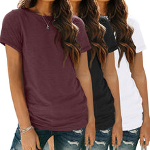 SUNBS Womens 3 Pack T-Shirts Short Sleeve Summer Tops Fashion Basic Tees Comfy Casual Vacation Outfits Workout Clothes 2026