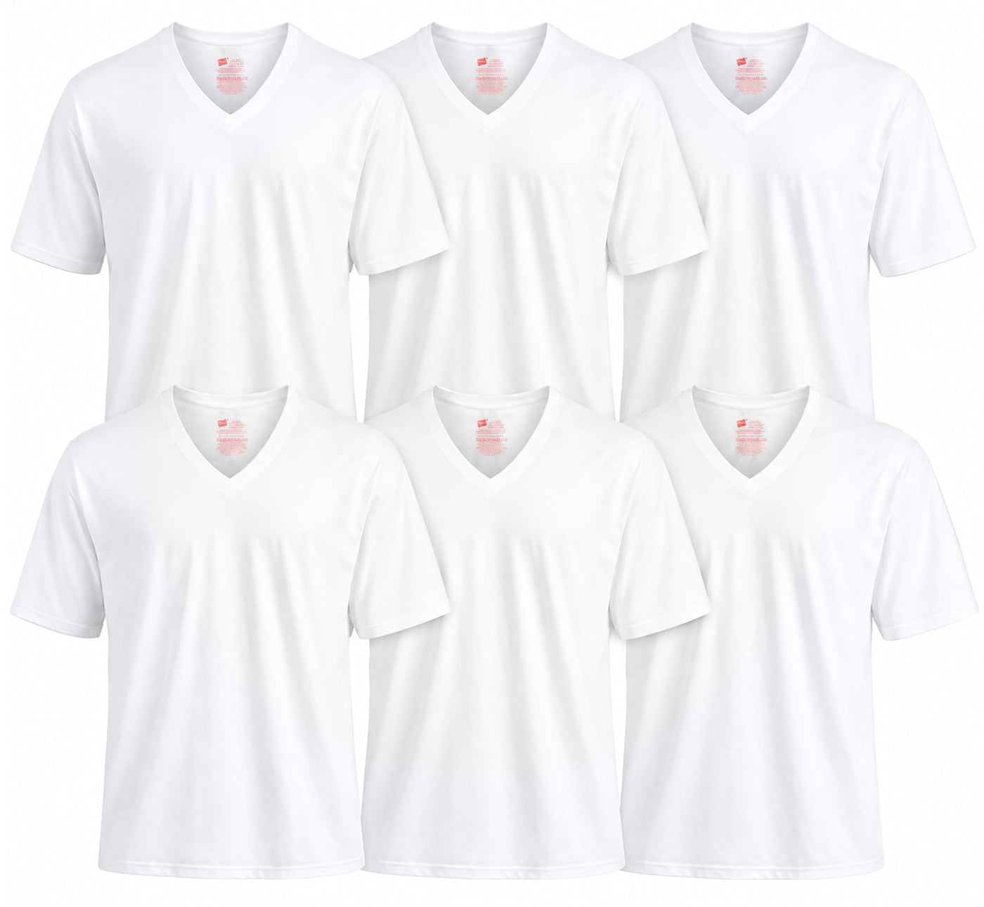 Hanes Men's Undershirts T-Shirt Pack, V-Neck Cotton Tees for Men, Moisture-Wicking, Odor Control, White Multi-Pack