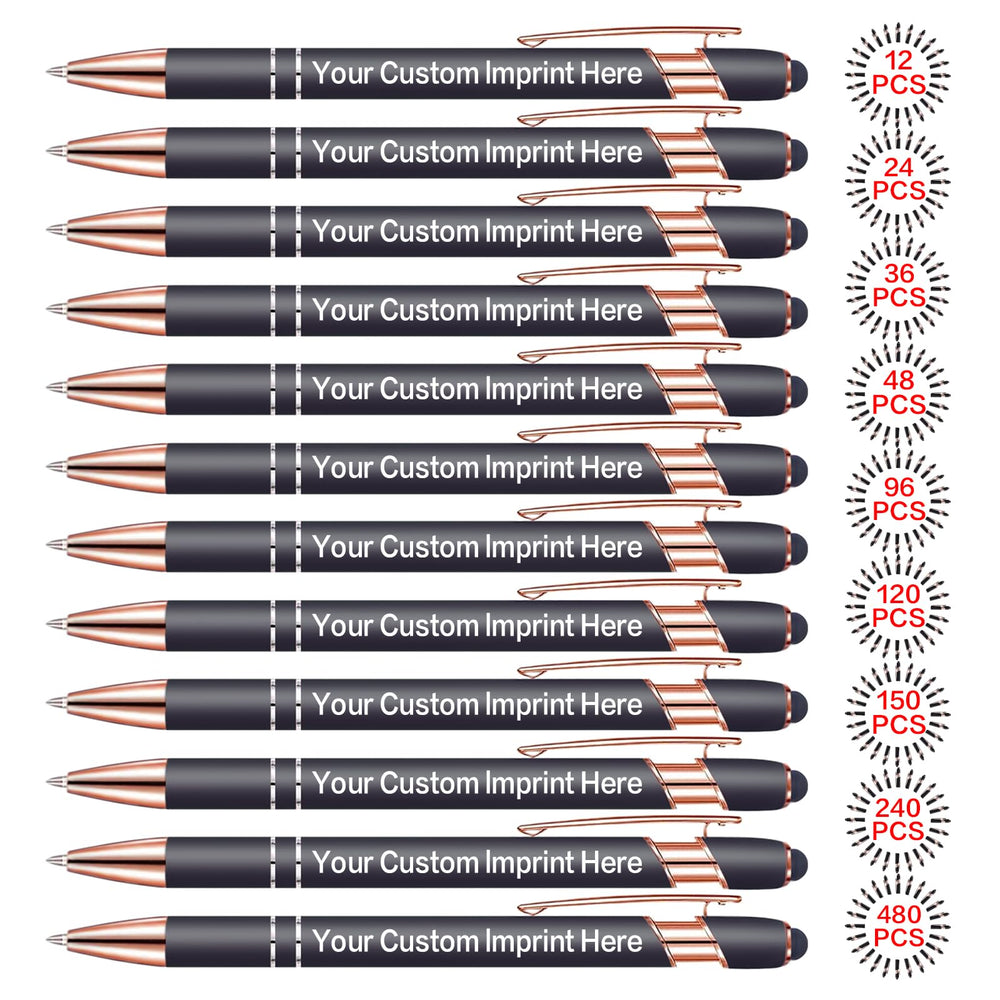 Bulk Custom Pens Personalized, Customized Pens with Name/Logo Printing Perfect for Business, Birthday, Wedding, Graduation Gifts & Party Events 5 to 2000 Pieces Pack Ballpoint Pens