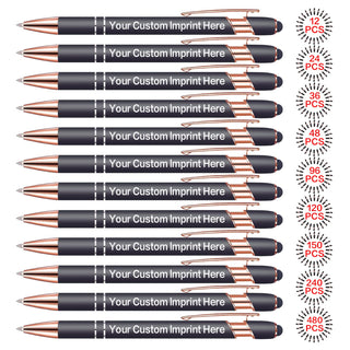 Bulk Custom Pens Personalized, Customized Pens with Name/Logo Printing Perfect for Business, Birthday, Wedding, Graduation Gifts & Party Events 5 to 2000 Pieces Pack Ballpoint Pens