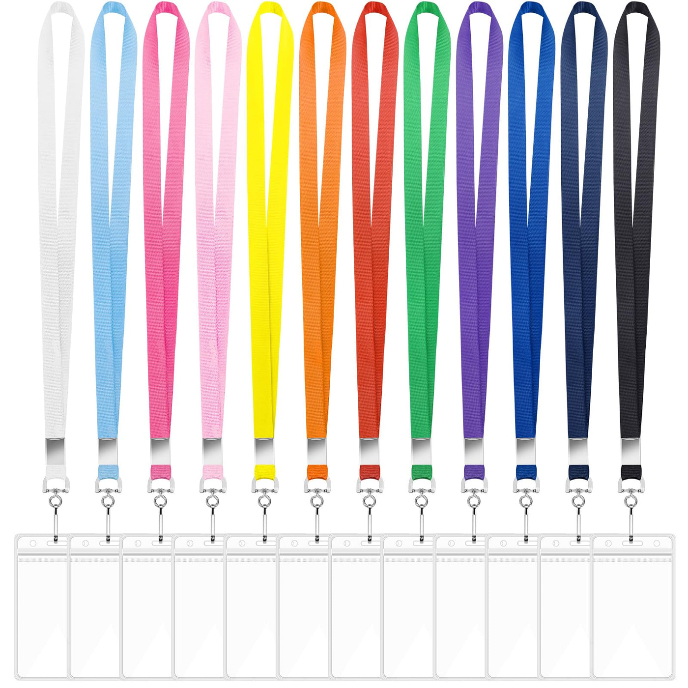 12 Pack Lanyards for ID Badges Cruise Lanyard for Ship Cards with Waterproof ID Badge Holder Cruise Essentials 2026 (12 Colors)