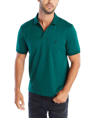 Nautica Men's Classic Fit Short Sleeve Dual Tipped Collar Polo Shirt