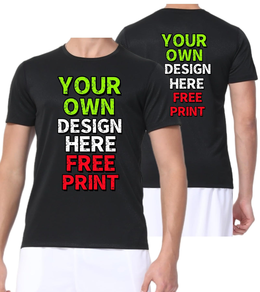 Custom T-Shirts for Men Women Design Your Own Shirt with Text Image Personalized Tee Printed Front/Back