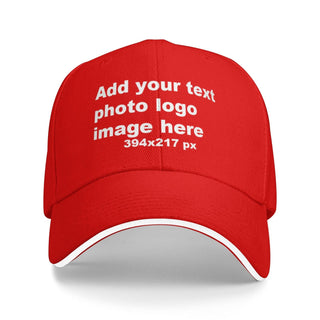 Custom Baseball Hats for Men & Women - Add Text/Photo/Logo - Adjustable Breathable Outdoor Hat, Sports & Casual- Bulk Supply