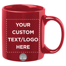 Father’s Day Custom Ceramic Coffee Mugs 11 oz. Set of 10/50/100, Personalized Bulk Pack - Coffee Cup Set, Iced Coffee Cup, Gaming Mug for Dad - White