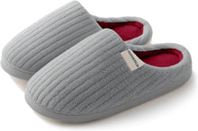 HUXMEYSON Slippers for Women, Warm Memory Foam Comfy House Slippers with Anti-Skid Rubber Sole for Indoor and Outdoor