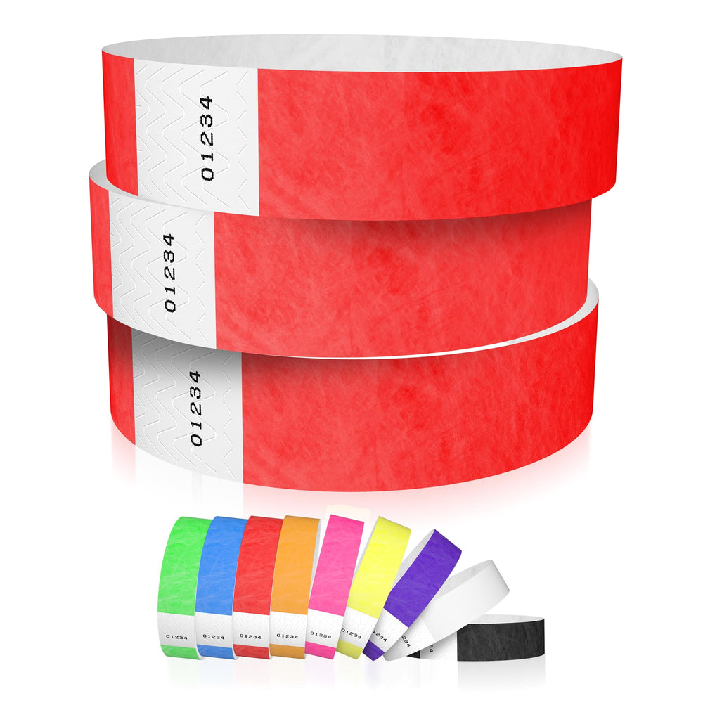 600 WristCo Tyvek Wristbands for Events, 6-Color Variety Pack – Tamper-Proof Design Prevents Reuse – Premium-Grade Bracelets for Hospital & Medical ID, Party, VIP Identification