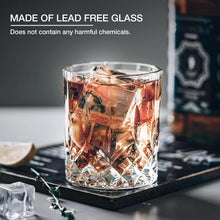 Qipecedm Drinking Glasses, 8 Piece Crystal Glass Cups, Mixed Glassware Set, 4 pcs Crystal Old Fashioned 11oz Highballs and 4 pcs 11oz Whiskey Glasses, Great for Cocktail, Whisky and other Beverages